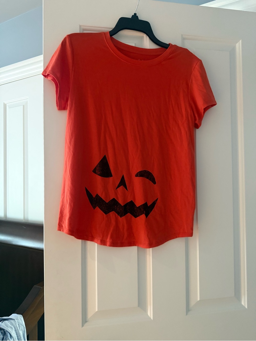 Orange pumpkin maternity tee Size S